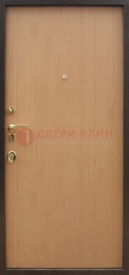 Коричневая стальная дверь с ламинатом ДЛ-1 в Новосибирске