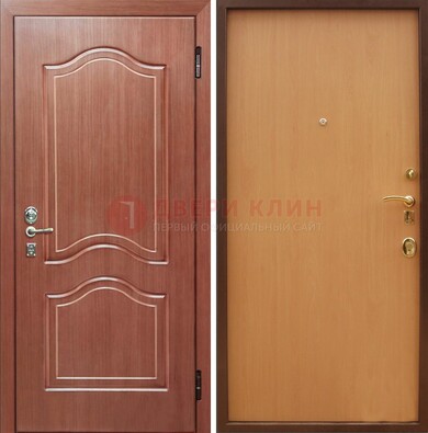 Входная дверь отделанная МДФ и ламинатом внутри ДМ-159 в Новосибирске