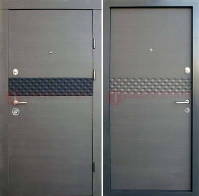 Темно-серая стальная дверь с МДФ ДМ-218 в Краснодаре
