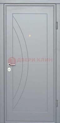 Белая железная дверь с МДФ ДМ-29 в квартиру в Новосибирске