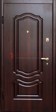Темная железная дверь с МДФ ДМ-41 в частный дом в Новосибирске