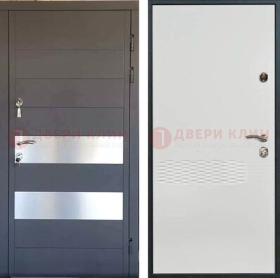 Металлическая дверь МДФ темная и светлая ДМ-420 в Новосибирске