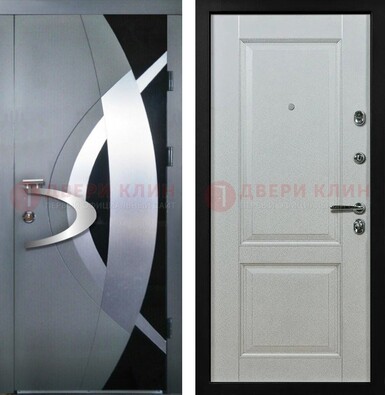 Квартирная стальная дверь с разными МДФ ДМ-509 в Рязани