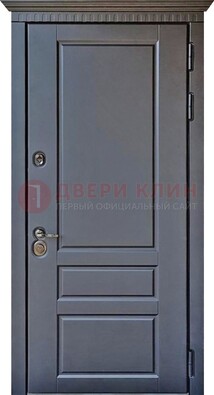 Тёмная входная дверь для коттеджа с МДФ ДМ-528 в Новосибирске