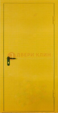 Желтая железная дверь с нитроэмалью ДН-5 в Новосибирске