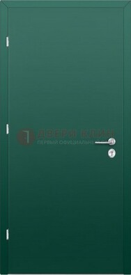 Зеленая стальная дверь с нитроэмалью ДН-6 в Новосибирске