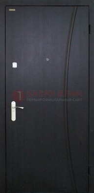 Черная стальная дверь с порошковым покрытием ДП-186 в Новосибирске