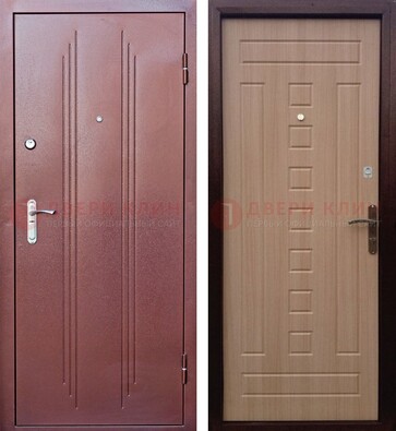 Стальная дверь с порошковым напыление цвета медный антик ДП-249 в Новосибирске