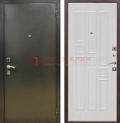 Входная дверь Темное серебро с порошковой отделкой и терморазрывом МДФ ДП-282 в Сочи