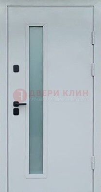Светлая железная дверь с порошковым напылением ДП-303 в Новосибирске