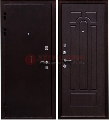Черная стальная дверь с порошковым покрытием ДП-35 в Мытищах