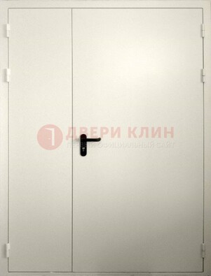 Белая противопожарная двупольная дверь ДПМ-02/60 в Новосибирске