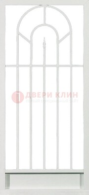 Стальная решетчатая дверь в белом цвете с пикой ДР-11 в Новосибирске