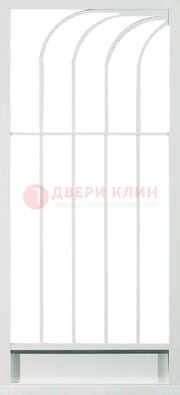 Белая металлическая решетчатая дверь ДР-17 в Новосибирске