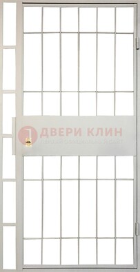 Железная решетчатая дверь в белом цвете ДР-19 в Новосибирске