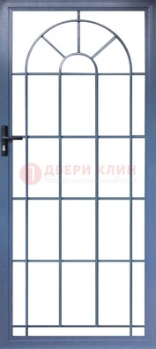 Синяя металлическая решетчатая дверь ДР-28 в Новосибирске