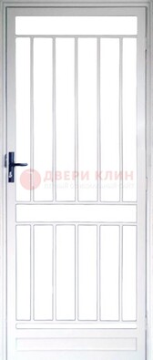 Железная решетчатая дверь белая ДР-32 в Новосибирске