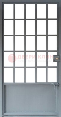Металлическая решетчатая дверь в сером цвете ДР-7 в Новосибирске