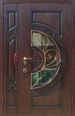 Полуторная железная дверь Винорит в классическом стиле ДСК-272 в Новосибирске