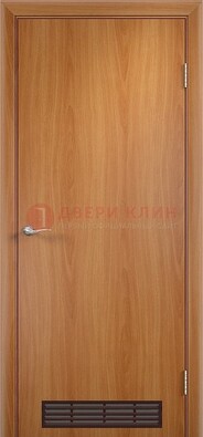 Светлая техническая дверь с вентиляционной решеткой ДТ-1 в Брянске