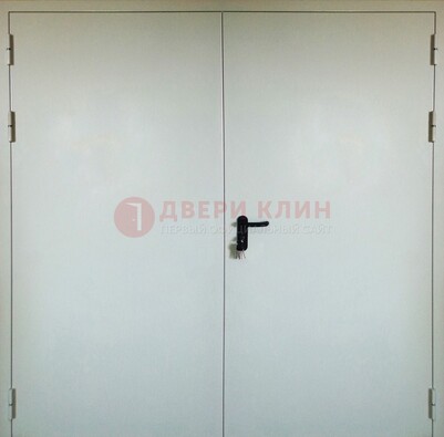 Белая металлическая техническая дверь ДТ-8 в Новосибирске