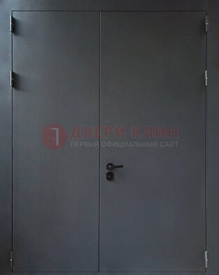 Черная распашная тамбурная дверь Порошок ДТМ-46 в Новосибирске