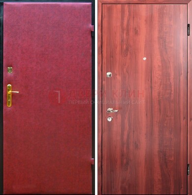 Красная входная дверь с винилискожей ДВ-30 в Новосибирске