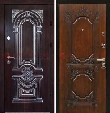 Железная дверь с виноритом в цвете Итальянский орех ДВТ-103 в Балашихе
