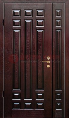 Коричневая металлическая дверь с виноритом ДВТ-20 в Новосибирске