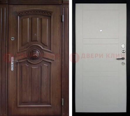 Темная входная дверь с виноритом ДВТ-216 в Новосибирске