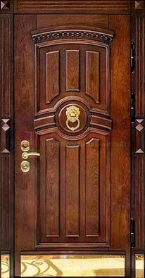 Входная дверь с виноритом в коричневом цвете ДВТ-236 в Новосибирске