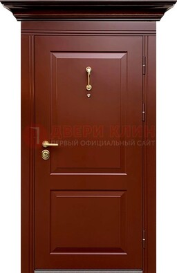 Красная железная дверь винорит для частного дома ДВТ-251 в Новосибирске
