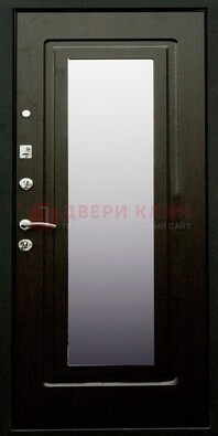 Черная металлическая дверь с зеркалом ДЗ-37 в Новосибирске